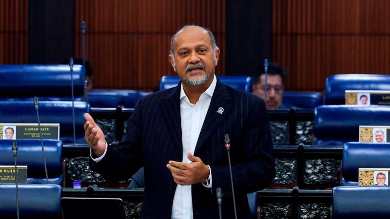 Digital Minister and Member of Parliament for Damansara, Gobind Singh Deo, during the question-and-answer session for oral replies at the Second Meeting of the Fourth Session of the 15th Parliament in the Dewan Rakyat at the Parliament building today. – BERNAMA