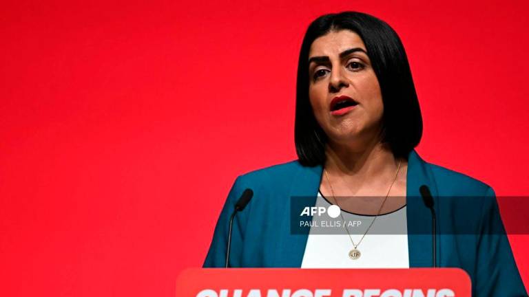 Britain’s Justice Secretary Shabana Mahmoo.d (Photo by Paul ELLIS / AFP)
