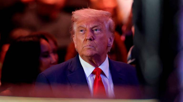 President Donald Trump attends UFC 316 at the Prudential Center on June 07, 2025 in Newark, New Jersey. Elsa/Getty Images/AFP (Photo by ELSA / GETTY IMAGES NORTH AMERICA / Getty Images via AFP)