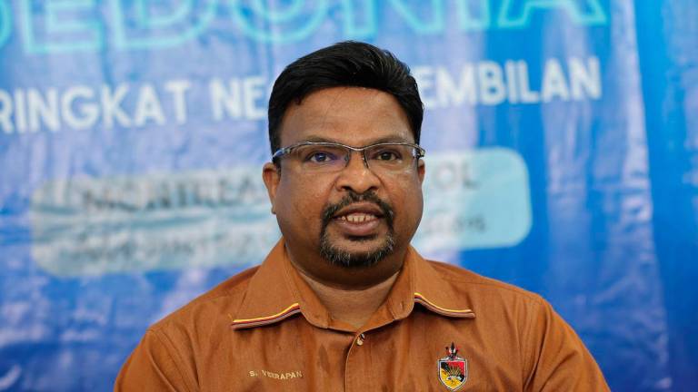 Pengerusi Jawatankuasa Bertindak Keusahawanan, Sumber Manusia, Perubahan Iklim Koperasi dan Kepenggunaan N. Sembilan S. Veerapan - fotoBERNAMA