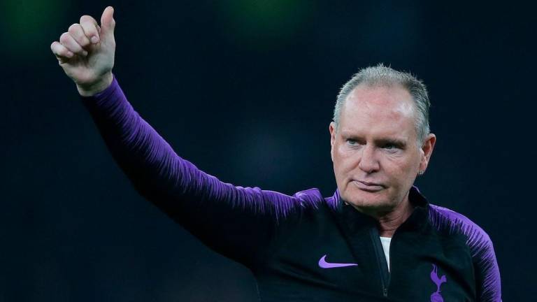 Tottenham Hotspur Legends’ English player Paul Gascoigne - (Photo by Daniel LEAL / AFP)