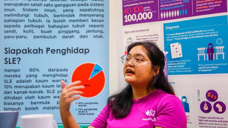 Illani said about 90% of patients are women, usually aged between 15 and 50, while many more cases go undiagnosed, especially among men. – ADAM AMIR HAMZAH/THESUN