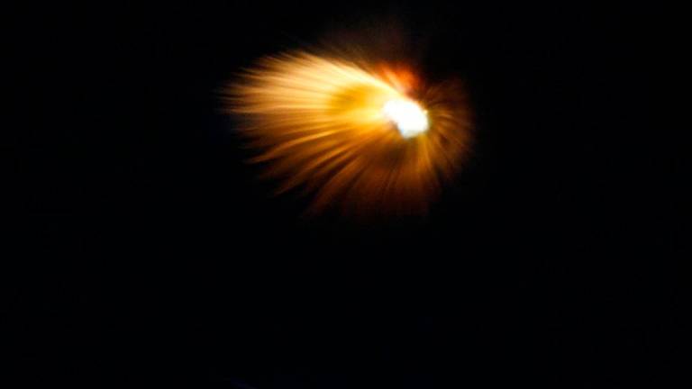 The interception of a missile, that the Israeli military said to have been fired from Yemen, is seen from the city of Ashkelon, Israel, May 18, 2025. REUTERSpix