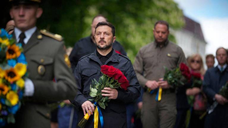 This handout photograph taken and released by the Ukrainian Presidential Press Service on May 8, 2025, shows Ukrainian President Volodymyr Zelensky. AFPpix