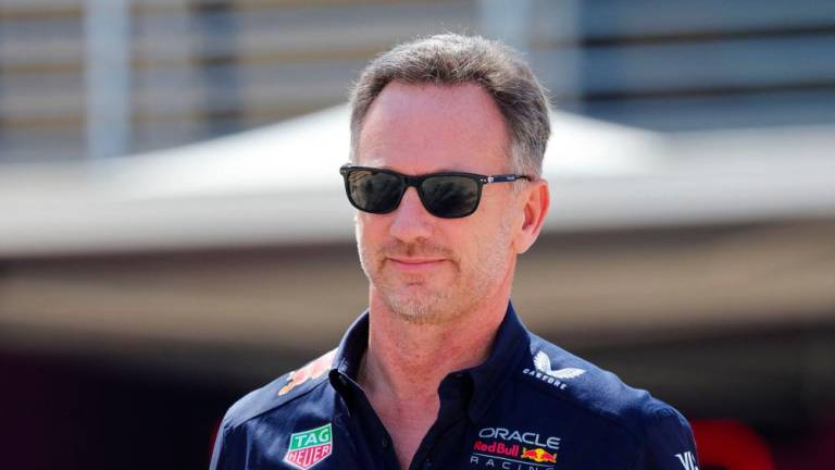 Red Bull Racing team principal Christian Horner arrives at the Bahrain International Circuit ahead of the first practice session of the Bahrain Formula One Grand Prix in Sakhir on February 29, 2024/AFPPix