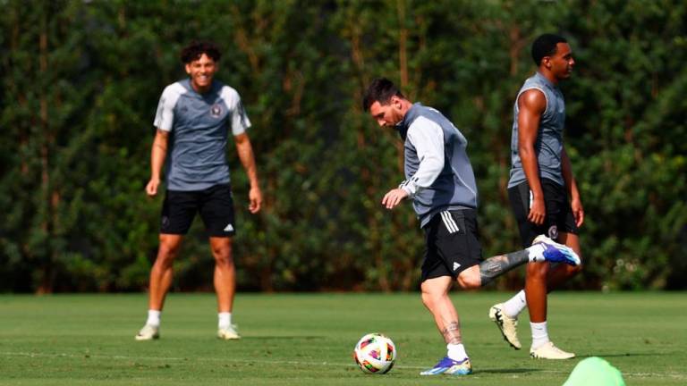 Lionel Messi #10 of Inter Miami CF trains during an Inter Miami CF Training Session at Florida Blue Training Center on March 01, 2024 in Fort Lauderdale, Florida/AFPPix