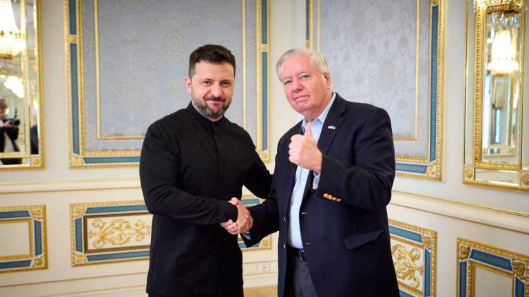 Ukraine's President Volodymyr Zelenskiy meets with U.S. Senator Lindsey Graham (R-SC), amid Russia's attack on Ukraine, in Kyiv, Ukraine May 30, 2025. - REUTERSPIX