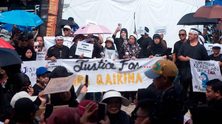 More than 3,000 people from all walks of life turned up on August 10 for a solidarity rally at the Labuan Food Court car park to demand justice for Zara Qairina Mahathir. - BERNAMA