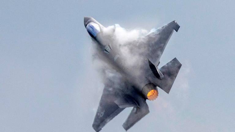 For representational purposes only : Lockheed Martin F-35 fighter jet at Schoenefeld Airport in Berlin, Germany June 5, 2024. REUTERS