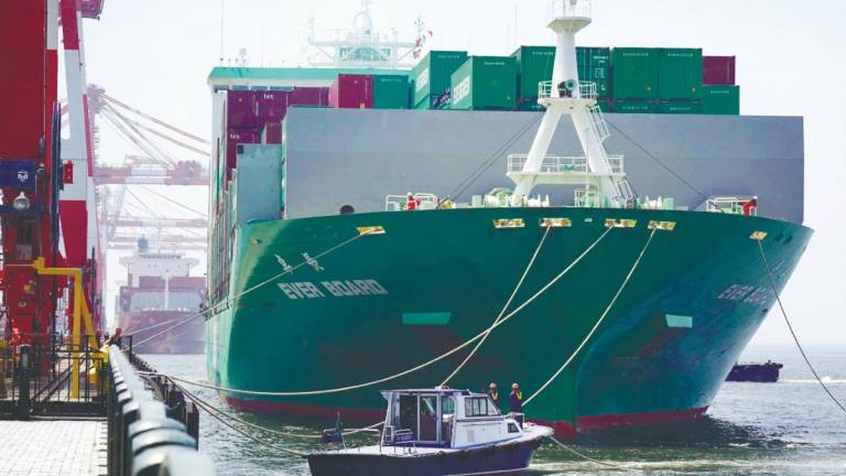 A cargo ship docks at the quay of the international cargo terminal at the port of Tokyo. Japan calls new US tariffs ‘regrettable’ as it maintains firm stance in trade talks, citing need to protect key industries. – AFPPIX