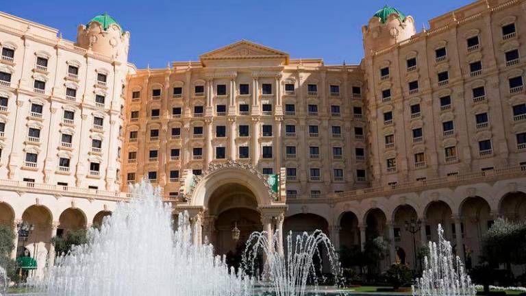 A general view of the Ritz-Carlton hotel, where talks between Russia and U.S. are being held aimed at ending the conflict between Russia and Ukraine, in Riyadh - REUTERSpix