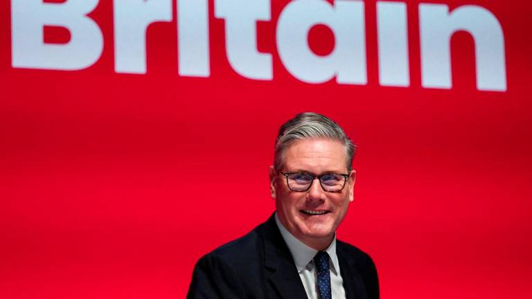 British Prime Minister Keir Starmer appears on stage at Britain's Labour Party's annual conference in Liverpool, Britain, September 28, 2025. - REUTERSPIX
