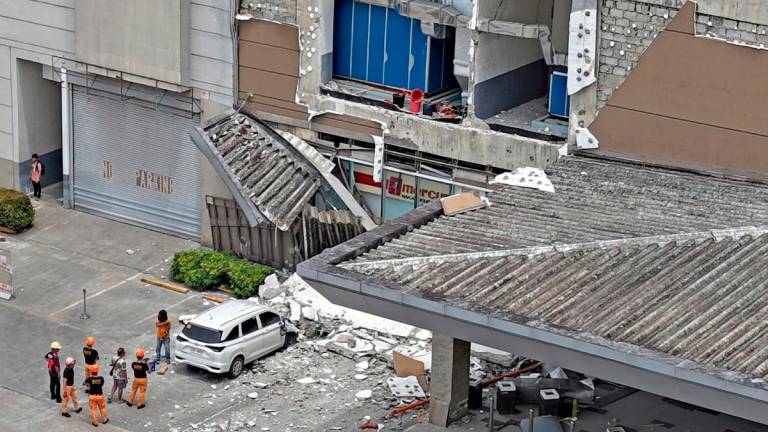 A powerful magnitude-7.4 earthquake struck off the southern Philippines on October 10, triggering warnings of a “destructive tsunami” on the country’s Pacific coast within hours. Photo by ERWIN MASCARINAS / AFP