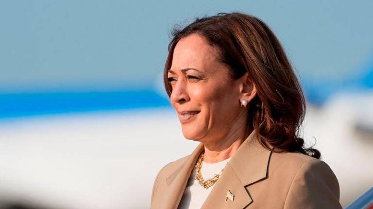 U.S. Vice President Kamala Harris steps off of Air Force Two upon arrival at Joint Base Andrews in Maryland - REUTERSpix