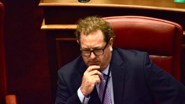 Ben Dawkins on his first day in WA parliament. Photo: Hamish Hastie/WAtoday