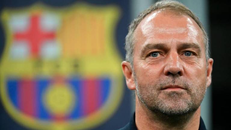 Barcelona's German coach Hans-Dieter Flick looks on before the start of the UEFA Champions League semi-final second leg football match between Inter Milan and FC Barcelona at the San Siro stadium in Milan on May 6, 2025. - AFPpix