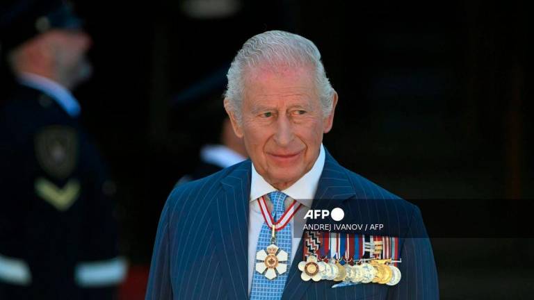 Britain's King Charles III arrives at the Senate of Canada Courtyard in Ottawa, Canada, May 27, 2025. - AFP