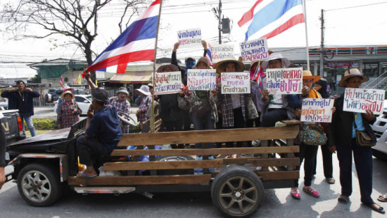 Thai protesters march to support unpaid rice farmers