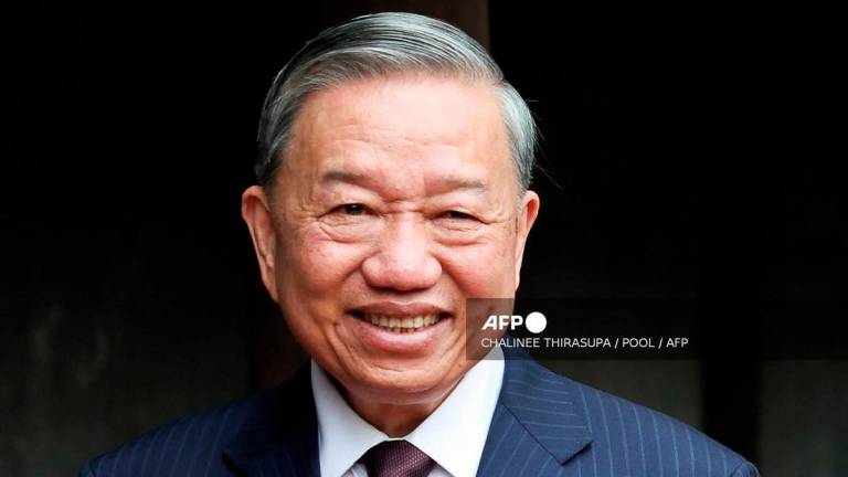 Vietnam’s Communist Party General Secretary To Lam. (Photo by Chalinee Thirasupa / POOL / AFP)