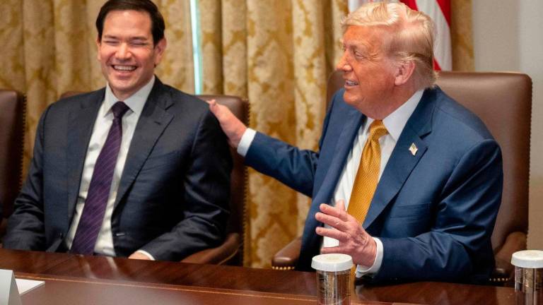 US Secretary of State Marco Rubio and President Donald Trump - AFPPix