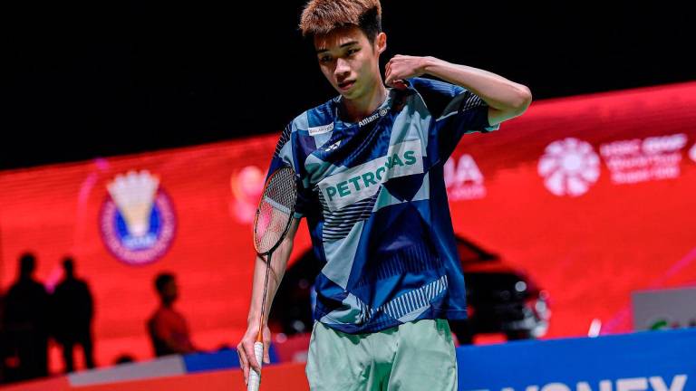 National men’s singles shuttler, Ng Tze Yong. - BERNAMApix