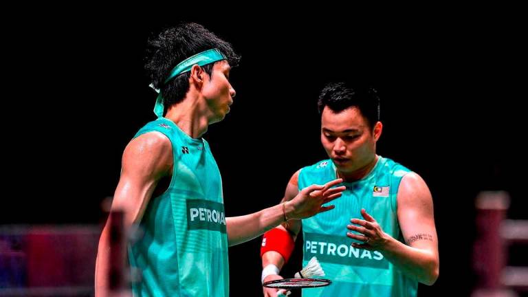 Aaron Chia( kanan) dan Soh Wook Yi - BERNAMA