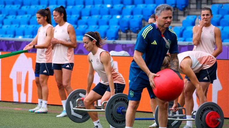 Spain’s Aitana Bonmati during training- REUTERS