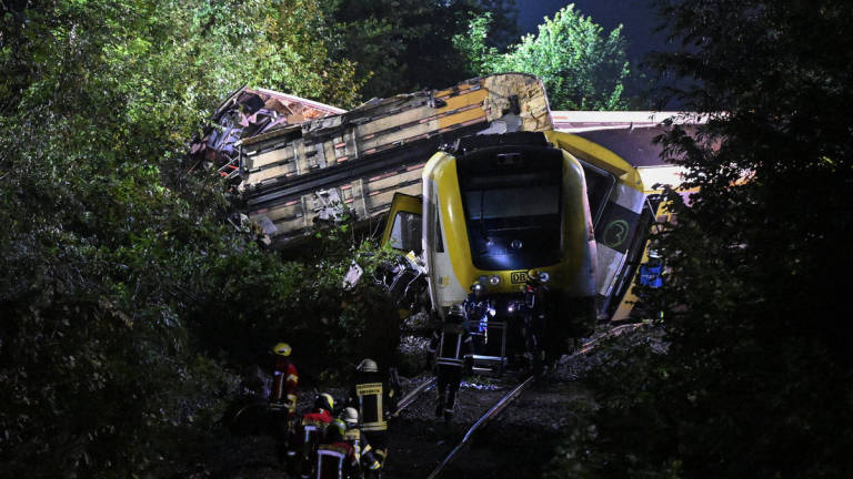Emergency personnel work at the site where a local train derailed causing the death of several passengers, in Riedlingen near Biberach, Germany, July 27, 2025. - REUTERS