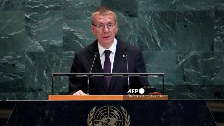 Latvia's President Edgars Rinkevics - AFPPIX