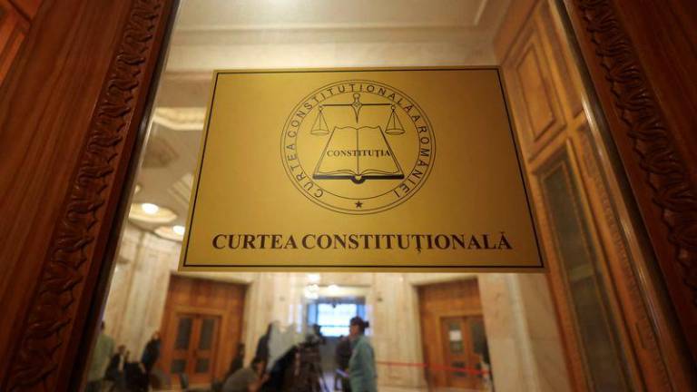 A view of the sign of the Romanian Constitutional Court, after the annulment of the presidential election result, in Bucharest, Romania, December 6, 2024. - REUTERSPIX