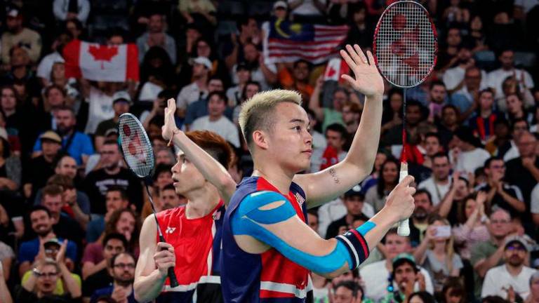 National second-ranked men’s doubles pair, Aaron Chia-Soh Wooi Yik