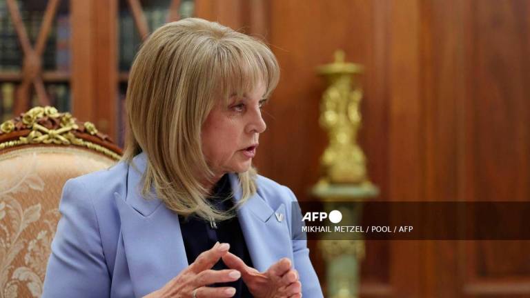 Chief of the Central Electoral Commission Ella Pamfilova. (Photo by Mikhail METZEL / POOL / AFP)