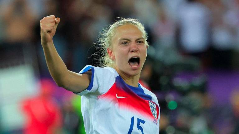 Football - UEFA Women's Euro 2025 - Quarter Final - Sweden v England - Stadion Letzigrund, Zurich, Switzerland - July 17, 2025England's Esme Morgan celebrates after winning the penalty shoot-out - REUTERSPIX