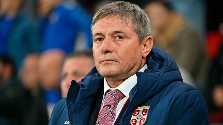 Serbia’s headcoach Dragan Stojkovic. - Andrej ISAKOVIC / AFP
