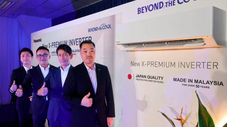 From left: PACMY CS department general manager Tominaga Toru, chief sales and marketing officer Stephen Eric Khan, Nishi and Panasonic Appliances Air-Conditioning Malaysia (PAPAMY) managing director Daisuke Hara.
