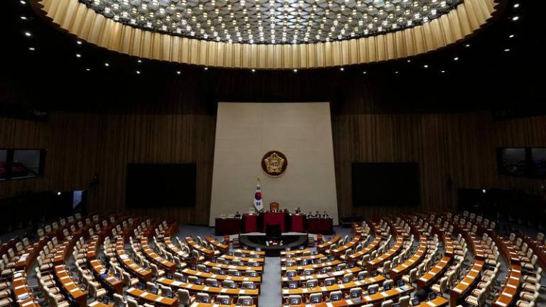 A view of the hall where the plenary session for the impeachment vote of South Korean President Yoon Suk Yeol is set to take place at the National Assembly in Seoul, South Korea, 07 December, 2024. - Reuters