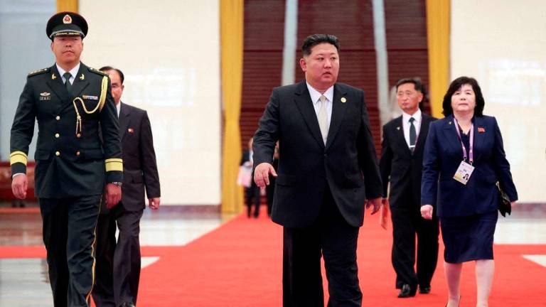 FILE PHOTO: North Korean leader Kim Jong Un arrives for a meeting with Russian President Vladimir Putin in Beijing, China September 3, 2025. Sputnik/Alexander Kazakov/Pool via REUTERS ATTENTION EDITORS - THIS IMAGE WAS PROVIDED BY A THIRD PARTY./File Phot