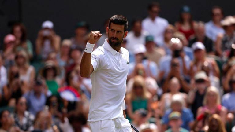 Tennis - Wimbledon - All England Lawn Tennis and Croquet Club, London, Britain - July 3, 2025Serbia's Novak Djokovic celebrates winning his second round match against Britain's Daniel Evans - REUTERSPIX