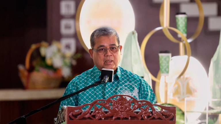 The Minister of National Unity, Datuk Aaron Ago Dagang, delivering a speech to launch the Chagee Malaysia Campaign by the Department of Museums Malaysia at the National Museum today. - BERNAMA