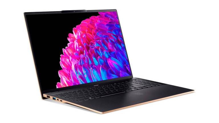 The Acer Swift 16 AI sports a gorgeous 16-inch WQXGA+ Oled display.