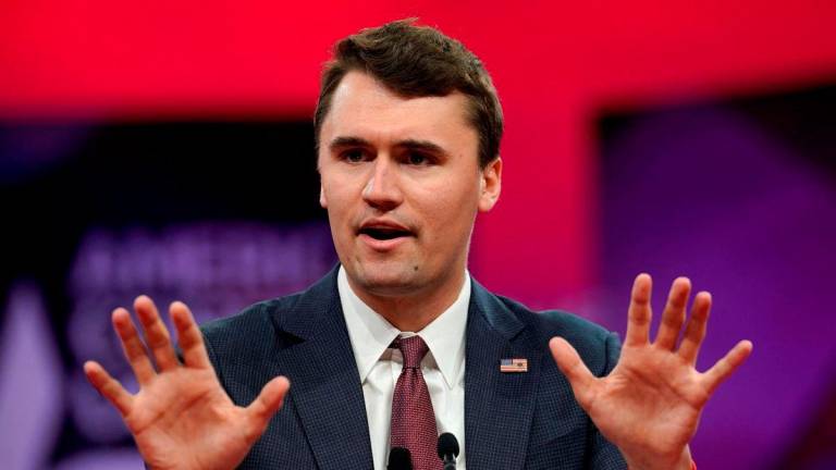 FILE PHOTO: Founder and president of Turning Point USA Charlie Kirk speaks at the Conservative Political Action Conference (CPAC) at National Harbor in Oxon Hill, Maryland, U.S., February 28, 2019. REUTERS/Kevin Lamarque/File Photo