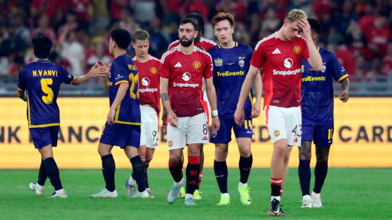 Manchester United’s Bruno Fernandes after the match REUTERSpix