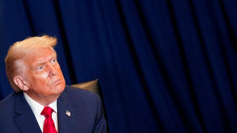 U.S. President Donald Trump looks on as he meets with European Commission President Ursula von der Leyen (not pictured) during the 80th United Nations General Assembly, in New York City, New York, U.S., September 23, 2025. - REUTERSPIX