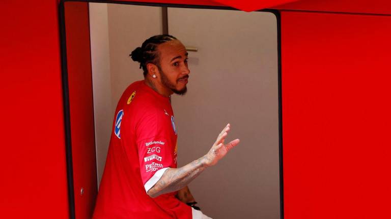 Ferrari’s Lewis Hamilton after qualifying REUTERSpix