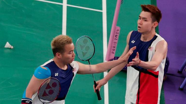 National men’s doubles pair Aaron Chia-Soh Wooi Yik - BERNAMApix