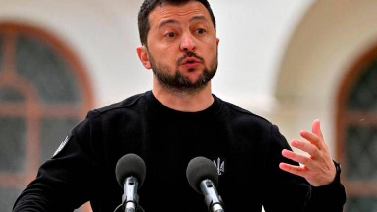 Ukrainian President Voloydmyr Zelensk