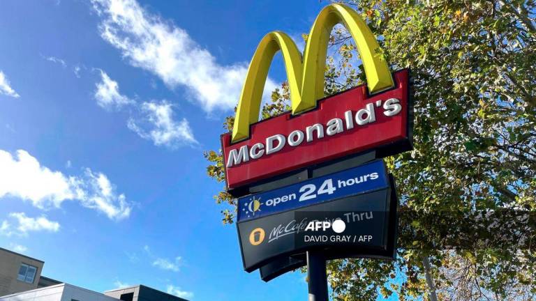 A McDonald's emblem adorns the front of one of their outlets in Sydney on July 4, 2024. - AFP