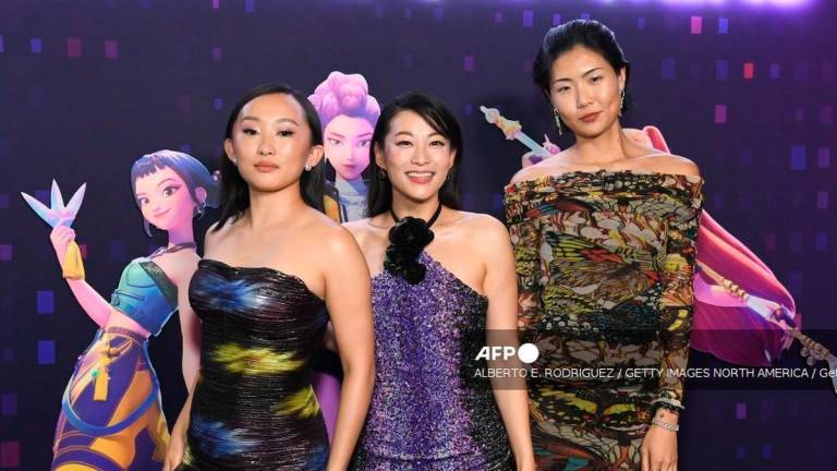 Ji-Young Yoo, Arden Cho and May Hong attend Netflix's KPop Demon Hunters Special Screening at Netflix Tudum Theater on June 16, 2025 in Los Angeles, California. - Getty Images via AFP