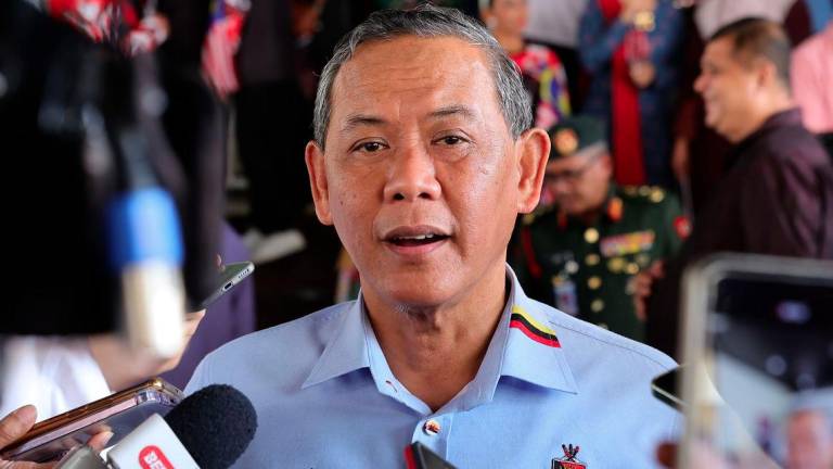 Menteri Besar Negeri Sembilan Datuk Seri Aminuddin Harun ketika ditemui media selepas Majlis Pelancaran Kibar Jalur Gemilang peringkat Negeri Sembilan di Dewan Majlis Bandaraya Seremban (MBS) hari ini. - BERNAMAPIX