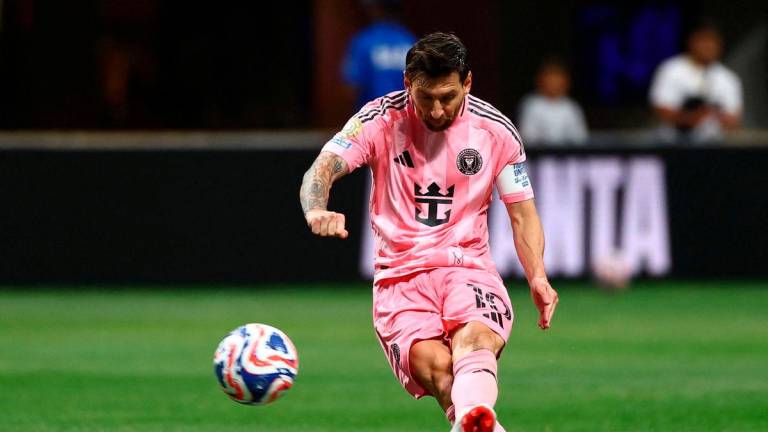 Inter Miami CF’s Lionel Messi scores their second goal from a free kick REUTERSpix